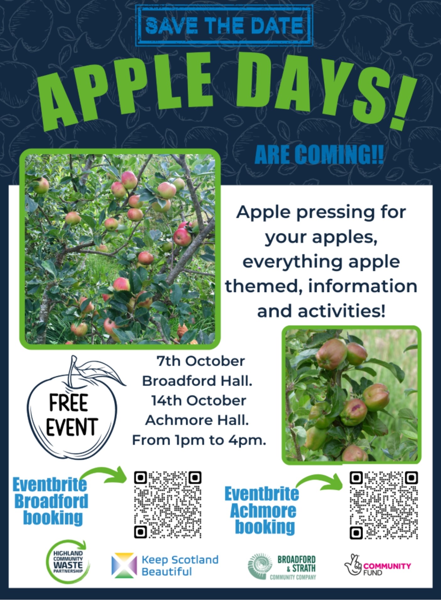 Apple Days! Broadford Village Hall & Stromeferry & Achmore Village Hall